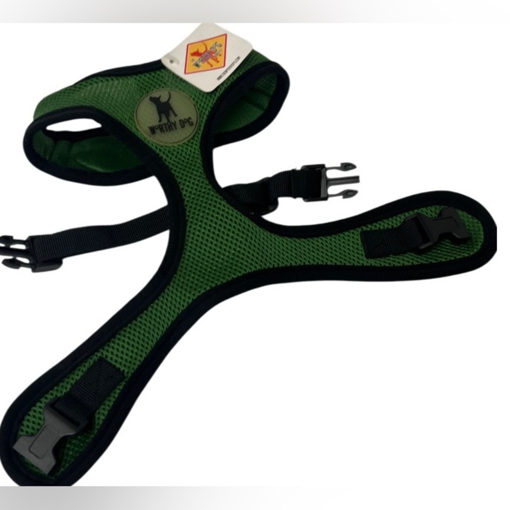 💚NEW Worthy Dog Green Mesh Dog Harness - Medium